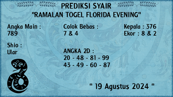 Prediksi Florida Evening