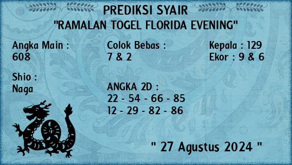 Prediksi Florida Evening