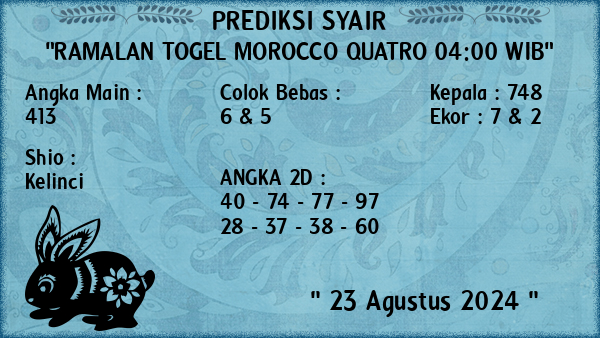 Prediksi Morocco Quatro 04:00 WIB