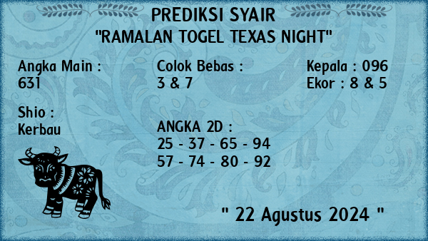 Prediksi Texas Night